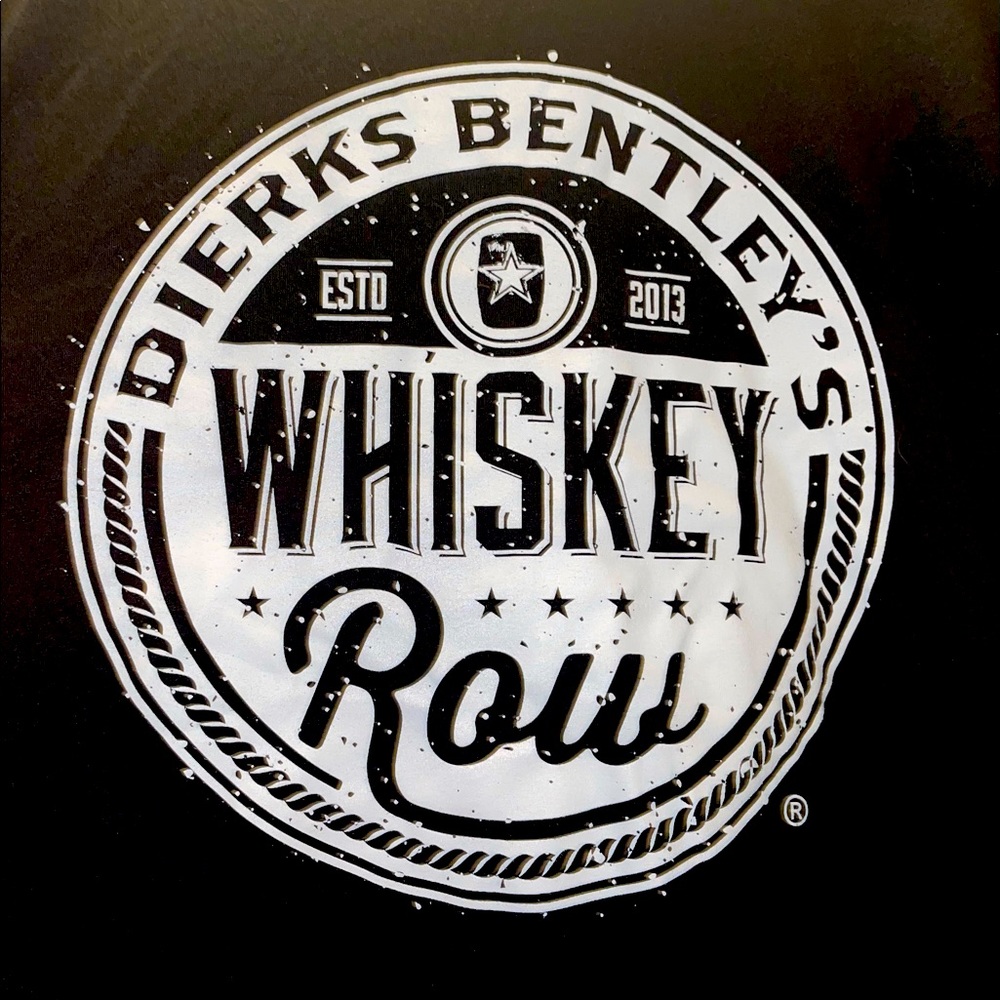 XL Dierks Bentley’s Whiskey Row black T-shirt by Next Level Apparel.